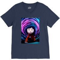 Coraline Movie Poster V-neck Tee | Artistshot