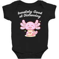 Innately Good At Distancing Introvert Pun Antisocial Joke T Shirt Baby Bodysuit | Artistshot