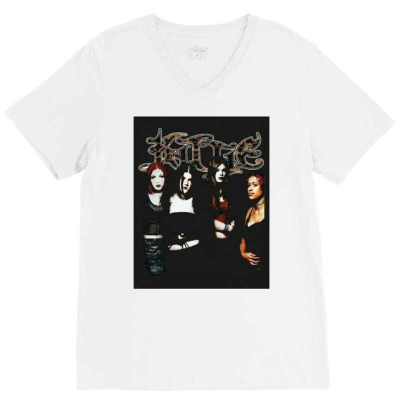 Kittie Black Rare Spit V-neck Tee | Artistshot