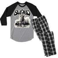 Horse Knight With White Wolf Men's 3/4 Sleeve Pajama Set | Artistshot