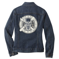 Crafting & Craft Profession - Skull Tradesman Locksmith Ladies Denim Jacket | Artistshot