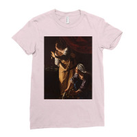 Artemisia Gentileschi   Judith And Her Maidservant With The Head Of Ho Ladies Fitted T-shirt | Artistshot