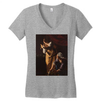 Artemisia Gentileschi   Judith And Her Maidservant With The Head Of Ho Women's V-neck T-shirt | Artistshot