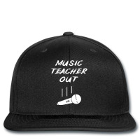 Retired Music Teacher Out Retirement Mic Drop End Of Year Retiring Gif Printed Hat | Artistshot