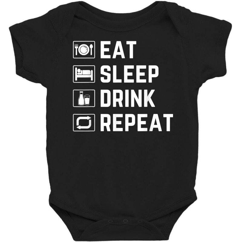 Milkman Milk Man Funny Milk Maker Eat Sleep Drink Repeat T Shirt Baby Bodysuit by kylrahal8pot | Artistshot