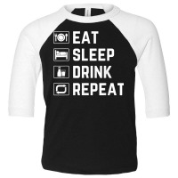 Milkman Milk Man Funny Milk Maker Eat Sleep Drink Repeat T Shirt Toddler 3/4 Sleeve Tee | Artistshot