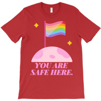 You Are Safe Here Pastel T-shirt | Artistshot