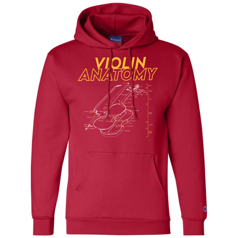 Twoset Violin   Violin Anatomy Drawing Diagram Limited Edition Champion Hoodie by aldbscanetoj | Artistshot