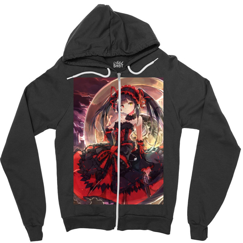 Kurumi Tokisaki Zipper Hoodie | Artistshot