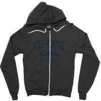 Dell Prairie Wisconsin Wi Vintage Athletic Sports Design Zipper Hoodie | Artistshot