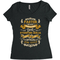 Pastor Because Hardcore Devil Stomping Ninja Faith T Shirt Women's Triblend Scoop T-shirt | Artistshot