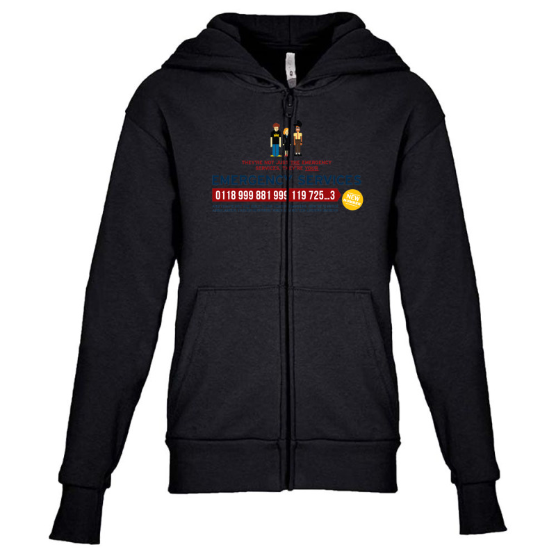 It Crowd - Emergency Services Youth Zipper Hoodie | Artistshot