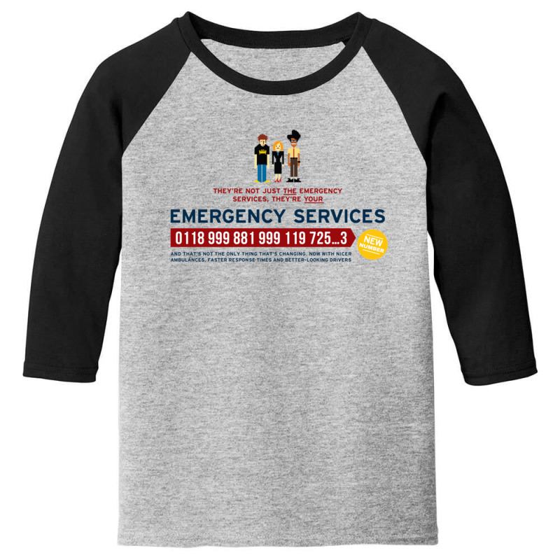 It Crowd - Emergency Services Youth 3/4 Sleeve | Artistshot