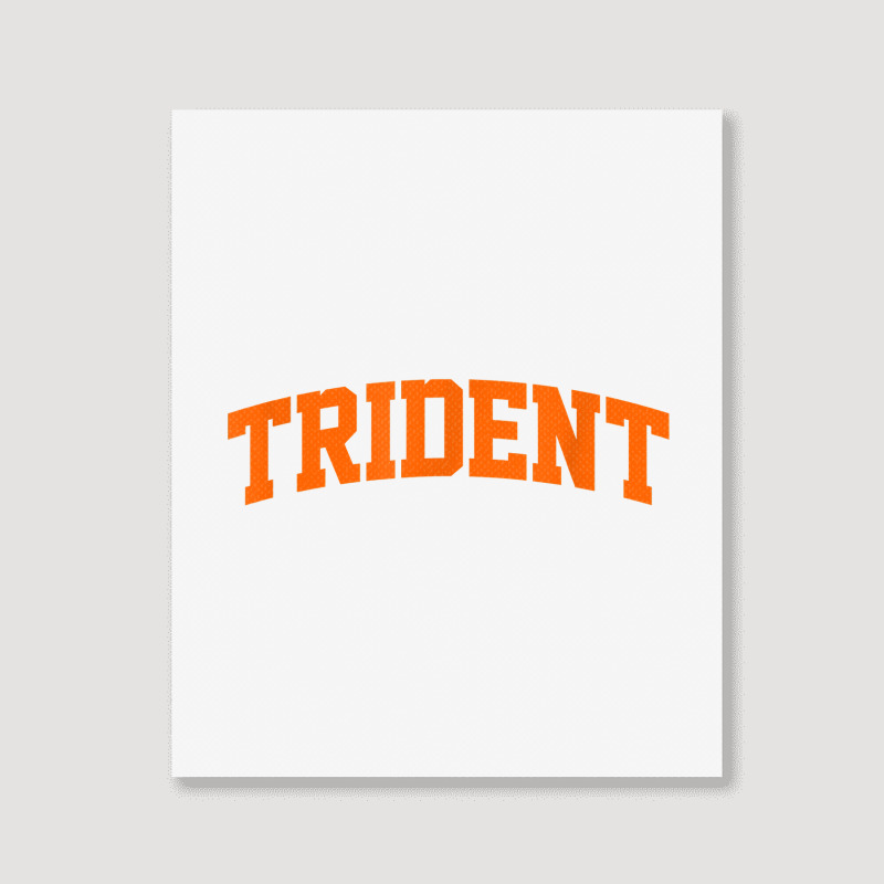 Trident Arch Athletic College University Alumni Style T Shirt Portrait Canvas Print | Artistshot