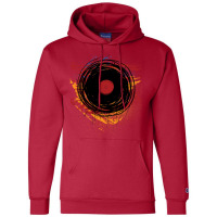 Vinyl Record Retro Grunge With Paint And Scratches   Music Dj! Champion Hoodie | Artistshot