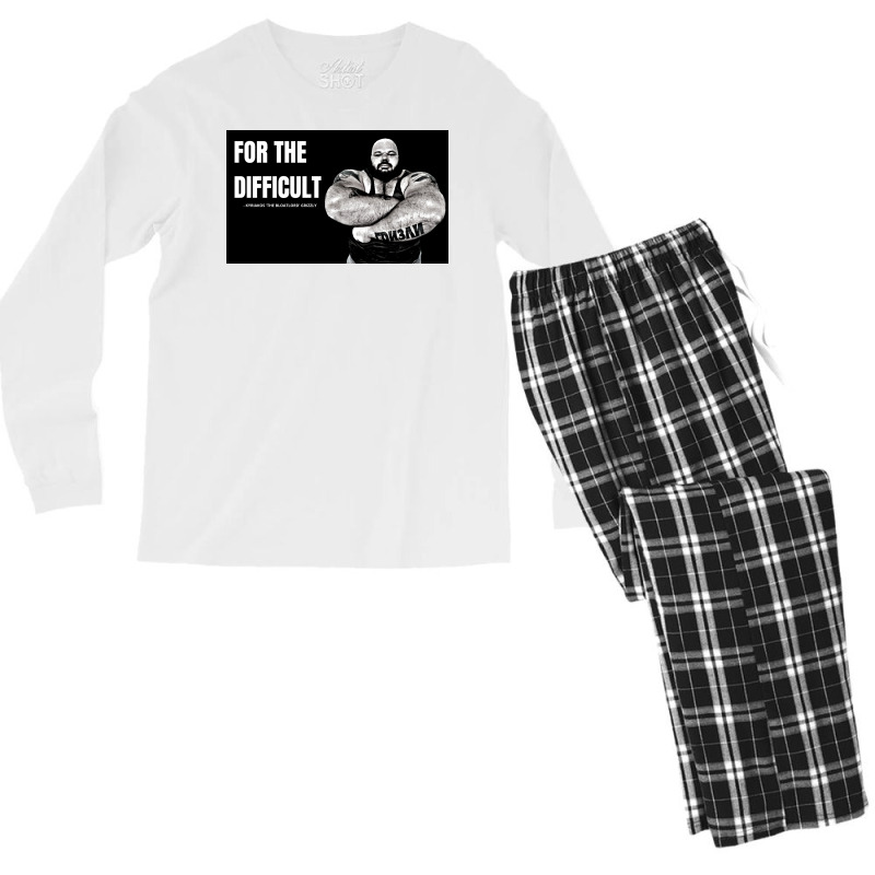 Kyriakos Grizzly For The Difficult Men's Long Sleeve Pajama Set | Artistshot