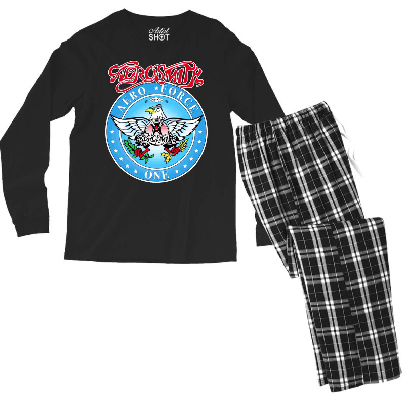 Vintage⭐ Aerosmith⭐rockin⭐ 5 Men's Long Sleeve Pajama Set by aldbscanetoj | Artistshot