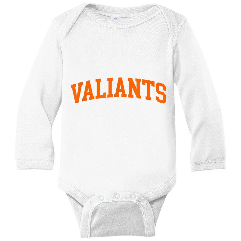 Valiants Arch Athletic College University Alumni Style T Shirt Long Sleeve Baby Bodysuit | Artistshot