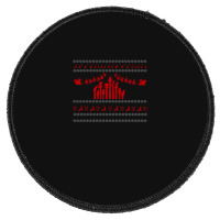 Ugly Christmas Sweater For Guitaris Round Patch | Artistshot