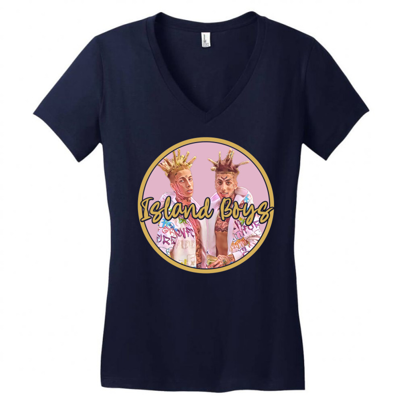 Island Boys Dark Version Women's V-Neck T-Shirt by bahmedarnous | Artistshot