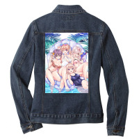 A Couple Girls Water Ladies Denim Jacket | Artistshot