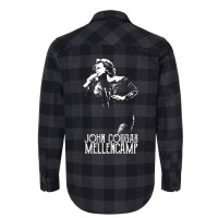 John Cougar   The White Stencil Flannel Shirt | Artistshot