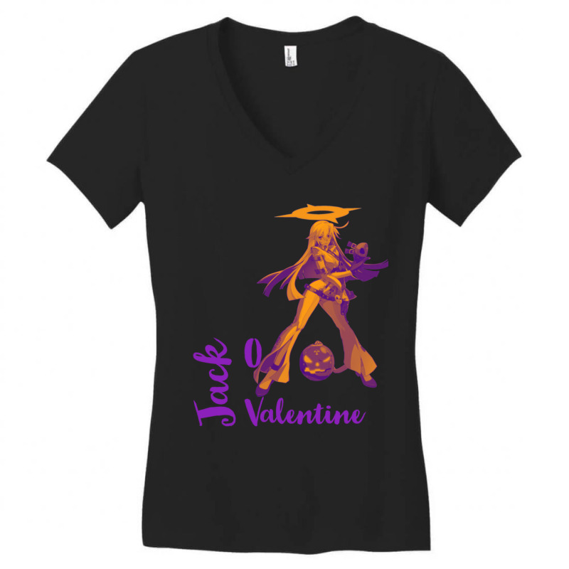 Jack O Valentine Guilty Gear Strive Women's V-Neck T-Shirt by CathyCooney | Artistshot