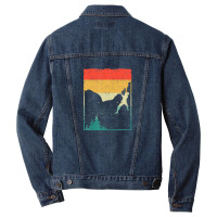 Climbing Bouldering Freeclimbing Rock Climber Retro Vintage Men Denim Jacket | Artistshot