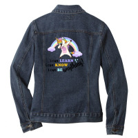 I Can Learn I Can Know I Can Be Anything For Light Ladies Denim Jacket | Artistshot