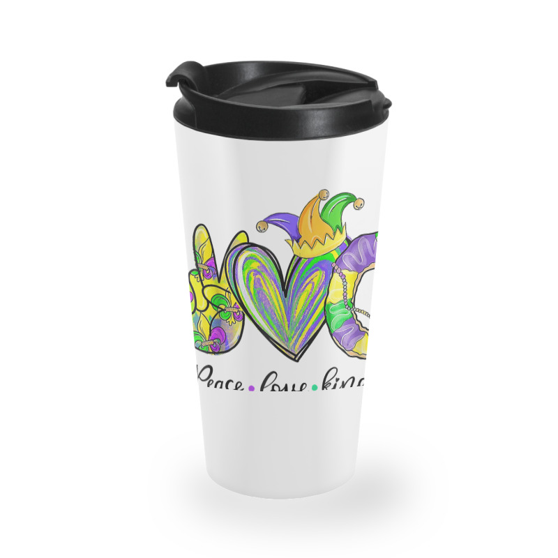 Peace Love King Cake Mardi Gras Tshirt Men Women Kids T Shirt Travel Mug | Artistshot