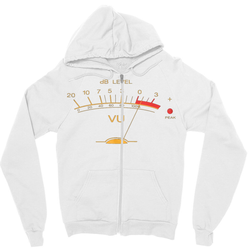 Db Level Decibel Vu Stereo Studio Recording Volume Speaker Radio Dj Pa Zipper Hoodie by bosadatzurik | Artistshot