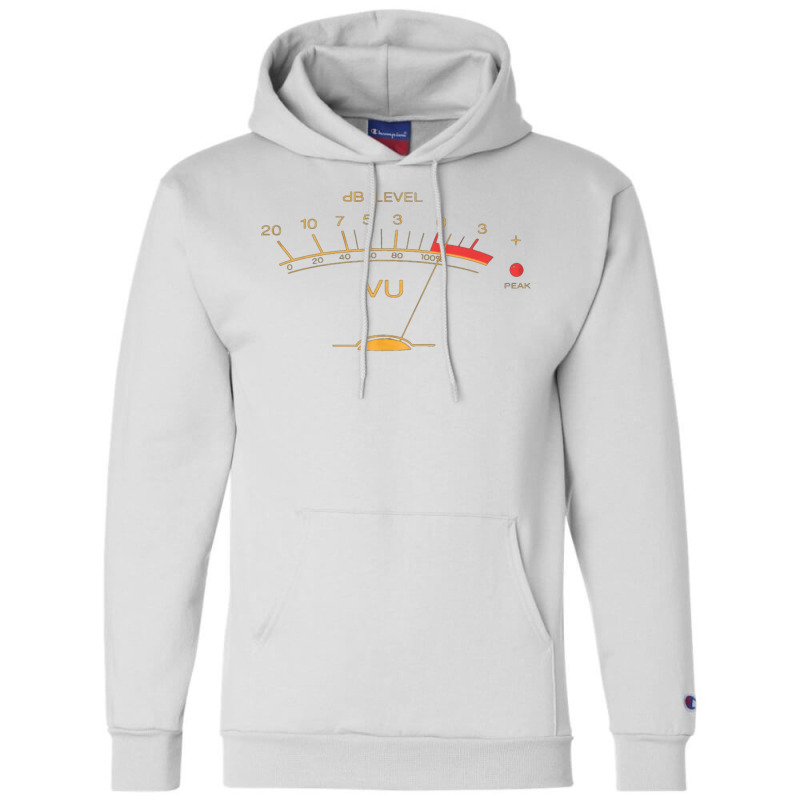 Db Level Decibel Vu Stereo Studio Recording Volume Speaker Radio Dj Pa Champion Hoodie by bosadatzurik | Artistshot