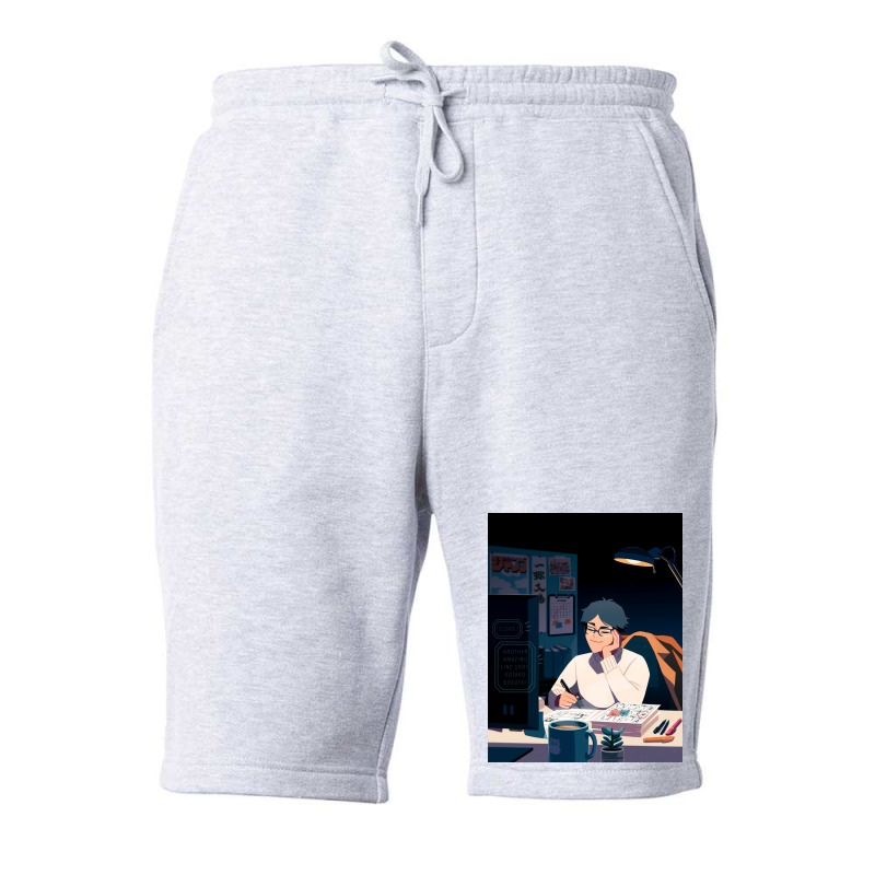 Late Night Owl Fleece Short | Artistshot