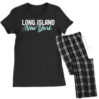 Long Island New York Vintage Ny Classic Li New York Design T Shirt Women's Pajamas Set | Artistshot