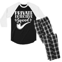 Private Detective Squad Spy Investigator Investigation T Shirt Men's 3/4 Sleeve Pajama Set | Artistshot