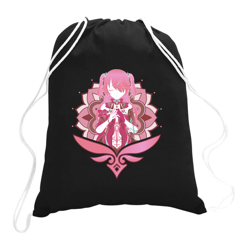 Genshin Impact Fischl Prinzessin Der Verurteilung Pink Drawstring Bags by OrvilleBudiao | Artistshot