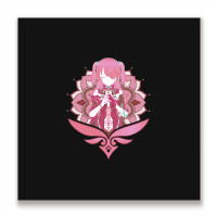 Genshin Impact Fischl Prinzessin Der Verurteilung Pink Metal Print Square | Artistshot