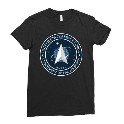 Space Force Logo Ladies Fitted T-shirt Designed By Delicous