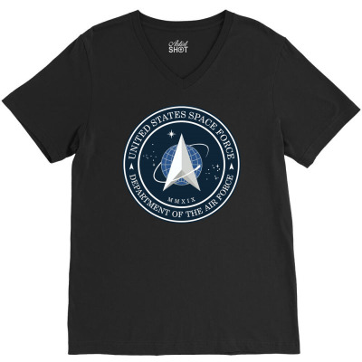 Space Force Logo V-neck Tee Designed By Delicous