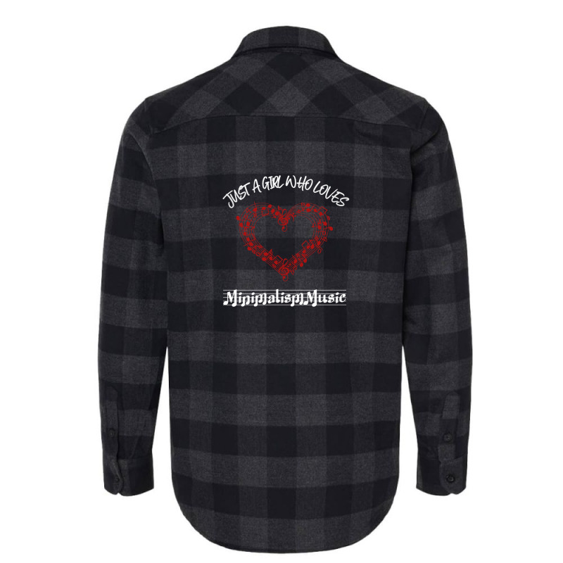 Just A Girl Who Loves Minimalism Music Flannel Shirt by JasonPaxton | Artistshot