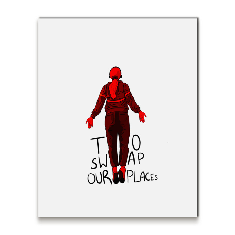 Max Floating To Swap Our Places Red Metal Print Vertical by SandeeNardi | Artistshot