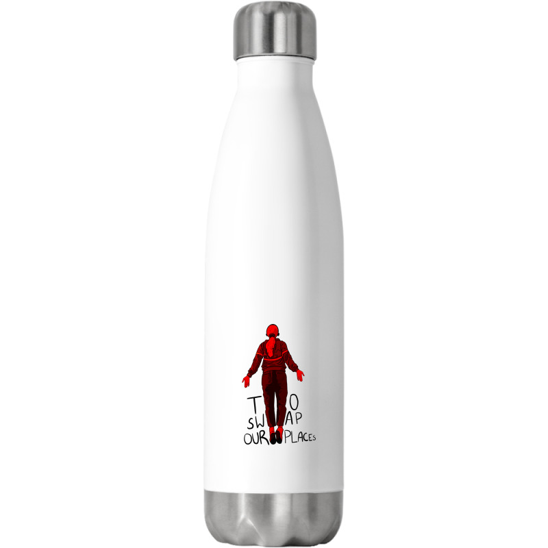 Max Floating To Swap Our Places Red Stainless Steel Water Bottle by SandeeNardi | Artistshot