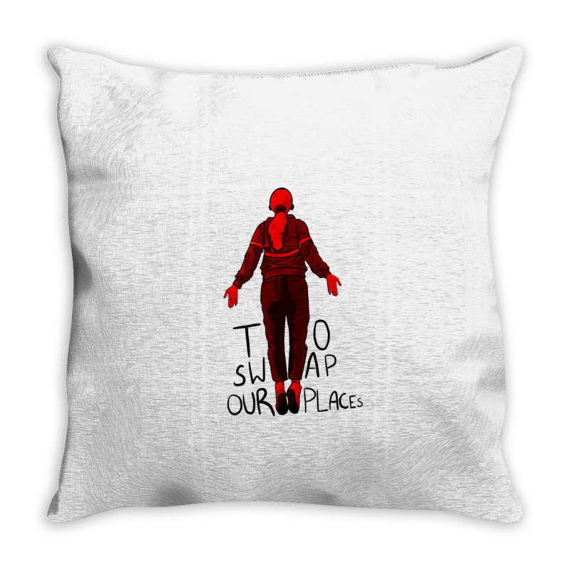 Max Floating To Swap Our Places Red Throw Pillow by SandeeNardi | Artistshot