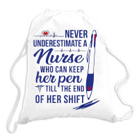 A Nurse Who Can Keep Har Pen Tshirt Drawstring Bags | Artistshot