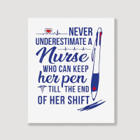 A Nurse Who Can Keep Har Pen Tshirt Portrait Canvas Print | Artistshot