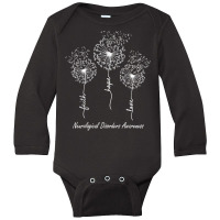 Neurological Disorders Awareness Faith Hope Love Dandelion T Shirt Long Sleeve Baby Bodysuit | Artistshot