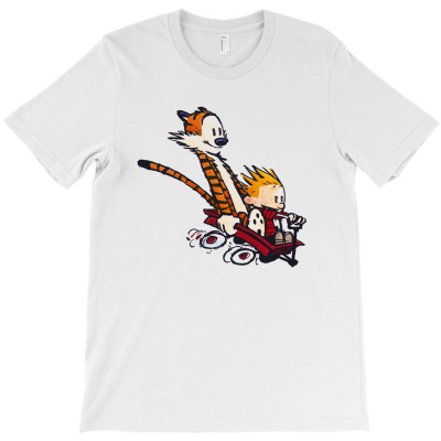 Calvin&hobbes Racing T-shirt Designed By Shirt1na