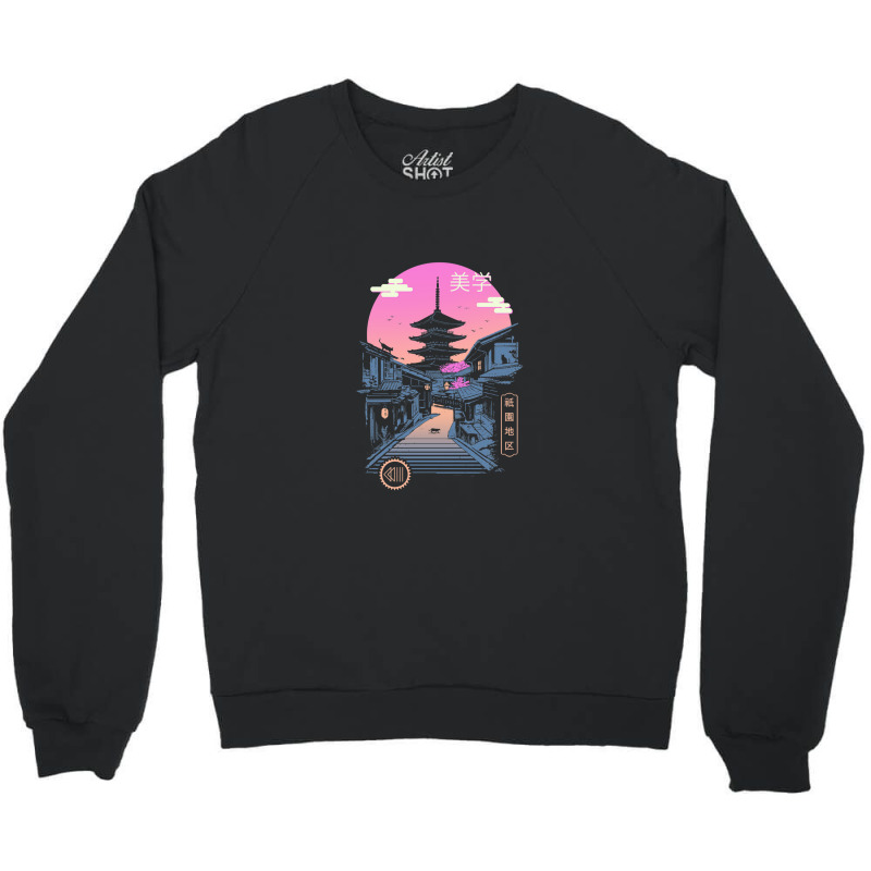 Pagoda Wave Aesthetics 1 Crewneck Sweatshirt | Artistshot