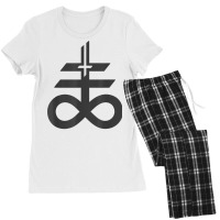 Satanic Cross & Inverted Cross. Black Goth Satanism Satanist T Shirt Women's Pajamas Set | Artistshot