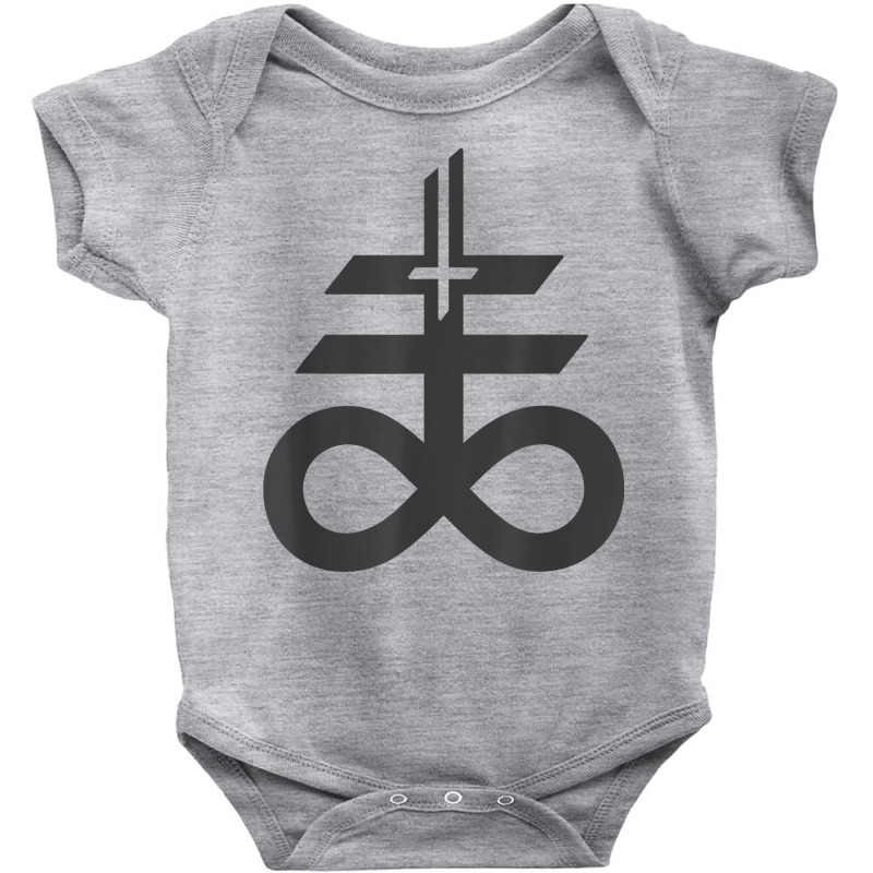 Satanic Cross & Inverted Cross. Black Goth Satanism Satanist T Shirt Baby Bodysuit by xq8pjbeamer | Artistshot